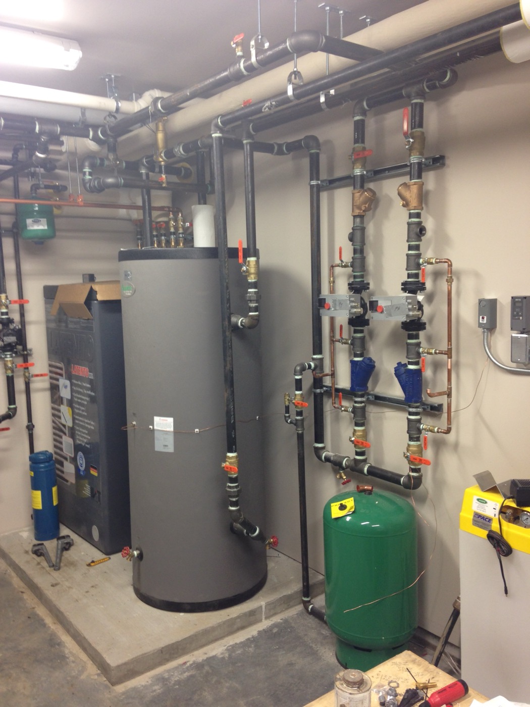 Swiss Mountain Mechanical boiler and indirect tank install with copper and PEX piping