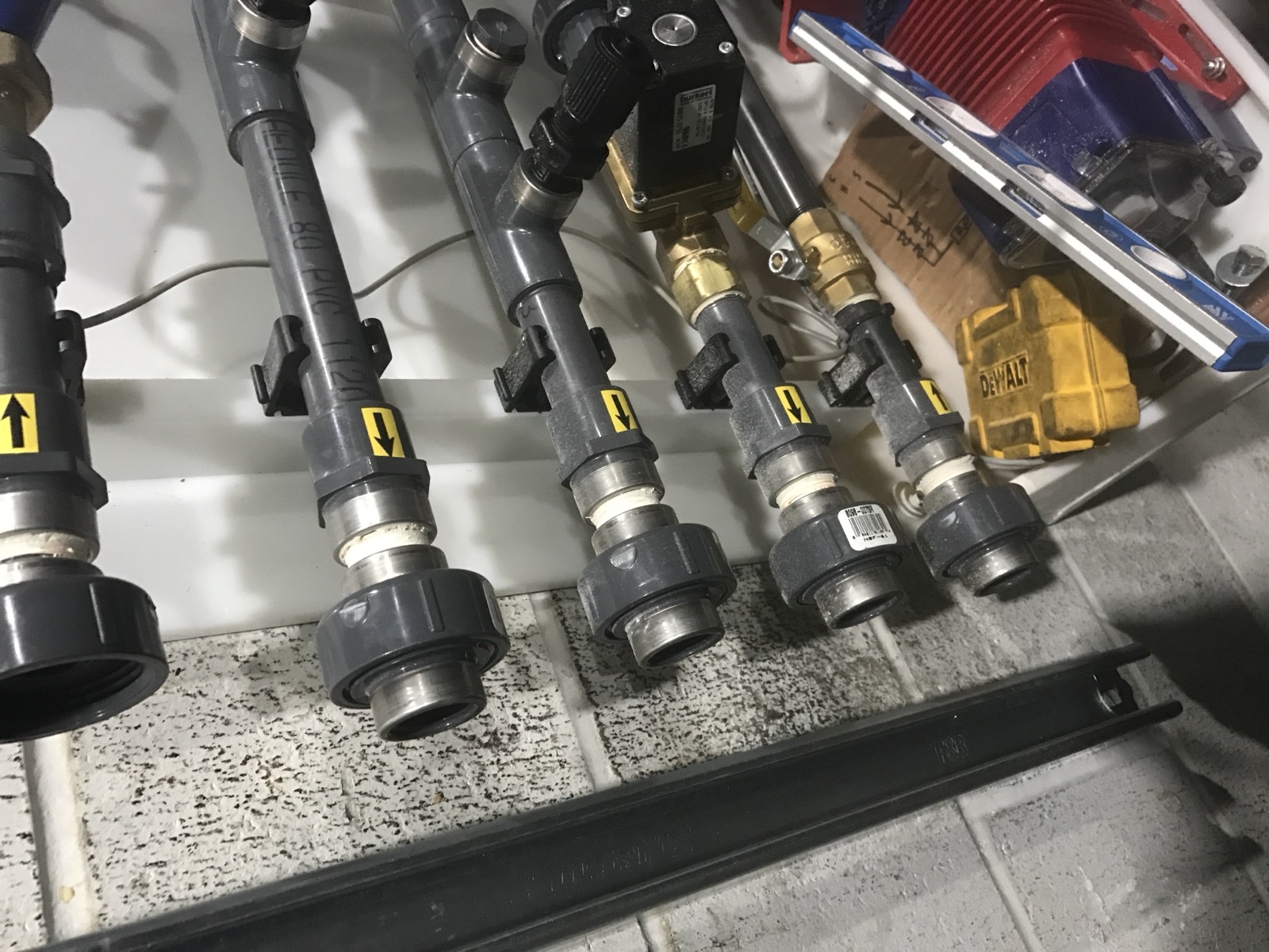 PVC line fittings and pipe couplings ready for industrial install